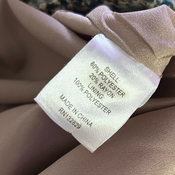 Lovers + Friends Dillion Trouser Pants Houndstooth Teal & Black Sz L - Picture 10 of 10